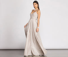 Shira Shine Stylish Lace Back Gown