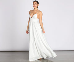 Asta Glitter Lace Charming Up Back A-Line Dress