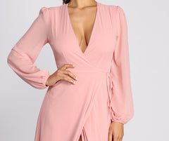 Jordan Chiffon Stylish Wrap Dress