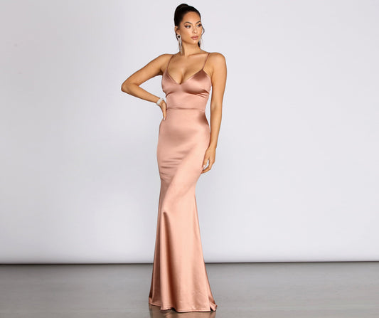 Phoebe Strappy Back Mermaid Dress - Lady Occasions