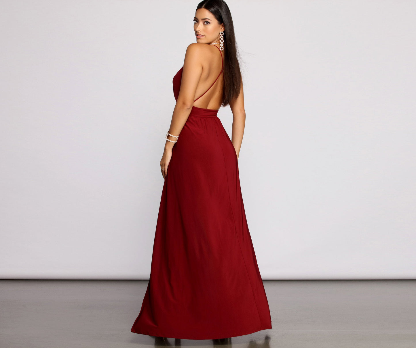 Brie Double Slit Charming A-Line Formal Dress