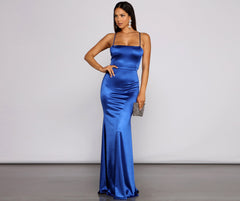 Allie Stretch Satin Charming Ruched Mermaid Dress