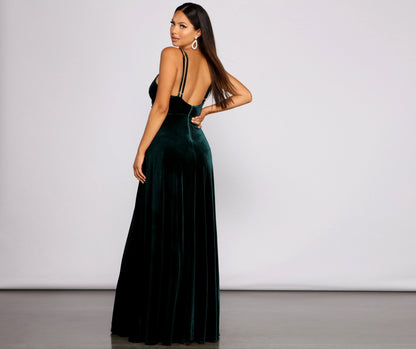 Jen Formal Stylish A-Line Velvet Dress