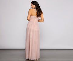 Estelle Formal High Charming Slit A-Line Dress