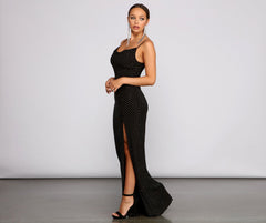 Allison High Slit Charming Embellished Formal Dress