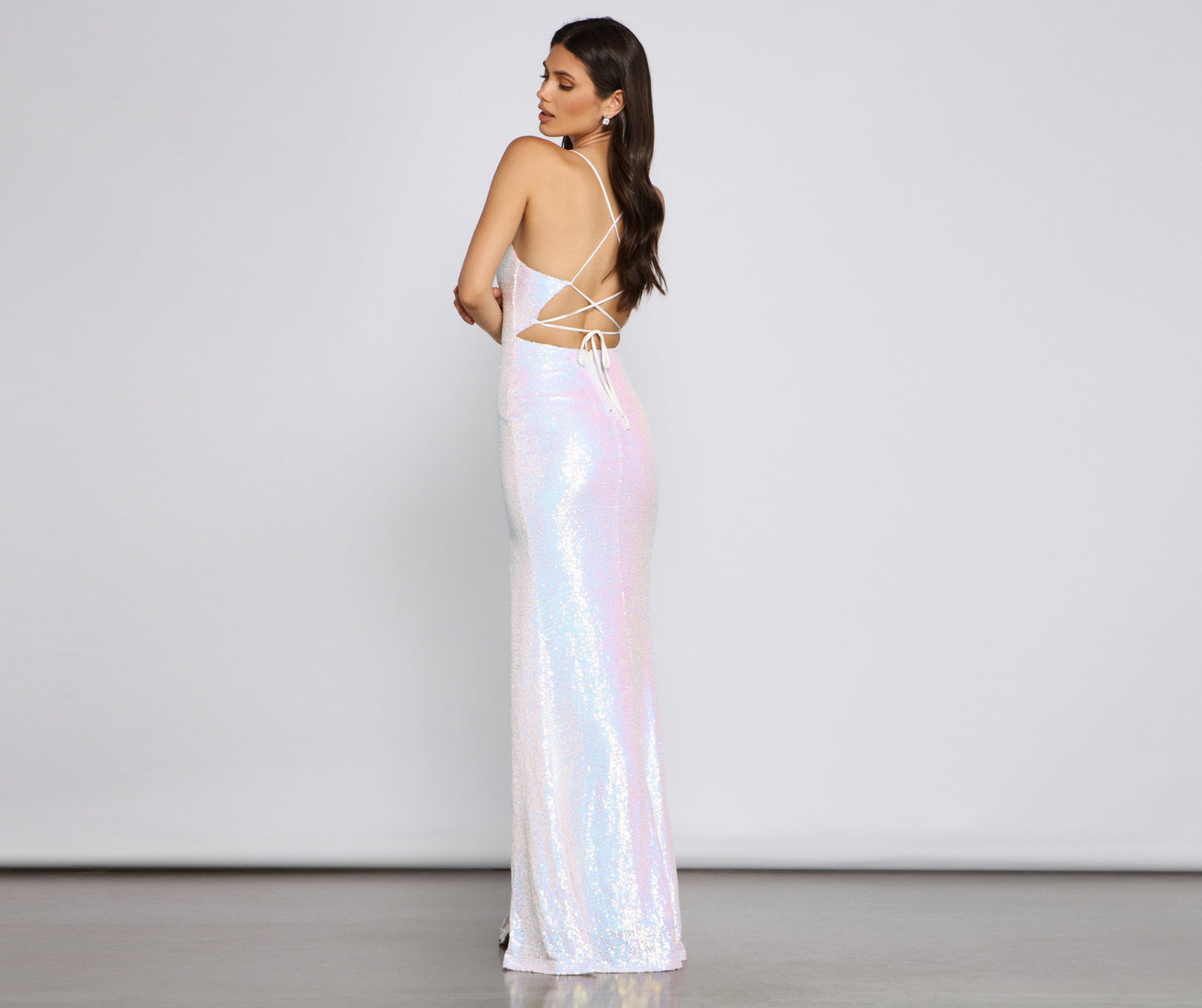 Brenna High-Slit Stylish Sequin Mermaid Dress