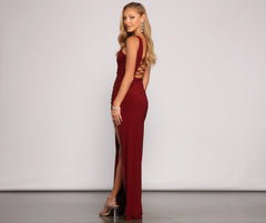 Sarai Formal Stylish One-Shoulder Asymmetrical Dress