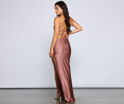 Ella Strappy Stylish Back High-Slit Dress