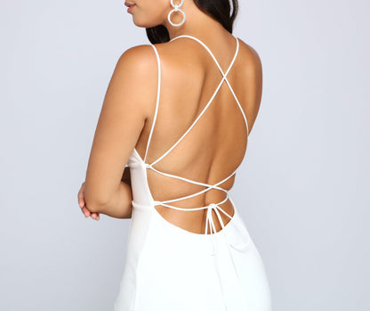 Holly Lace-Up Stylish Back Mermaid Dress