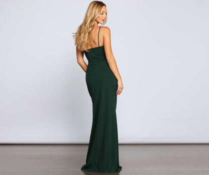 Ember Formal Stylish Wrap Mermaid Dress