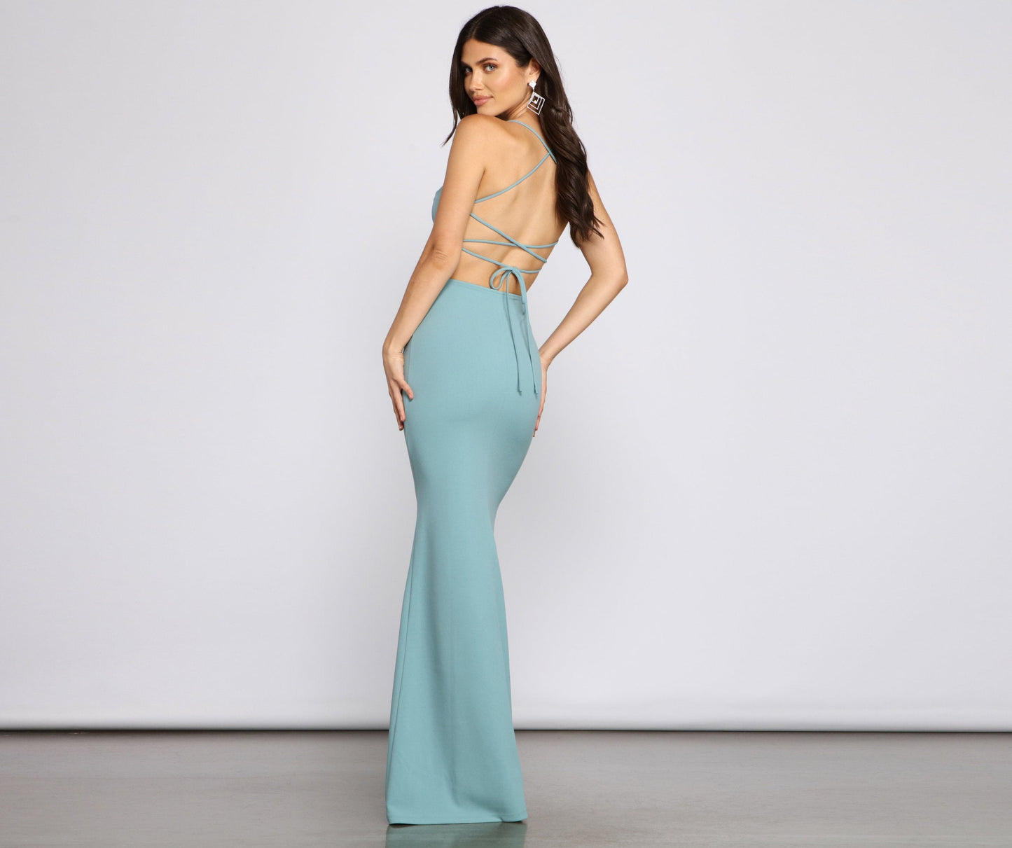 Claudette Formal Stylish Lace-Up Mermaid Dress