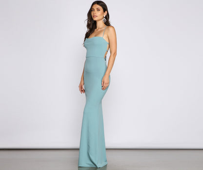 Claudette Formal Stylish Lace-Up Mermaid Dress