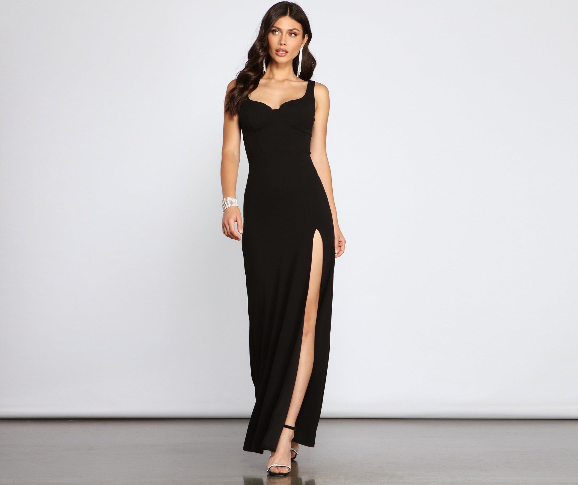 Layla Sleeveless High-Slit Formal Dress - Lady Occasions