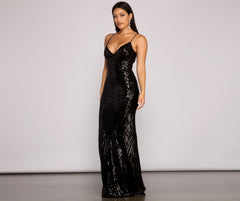 Serena Sequin Stylish Mesh Mermaid Dress