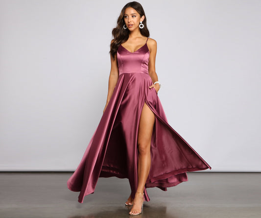 Juliet Formal High Slit Dress 2 - Lady Occasions