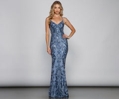 Remi Sequin Stylish Mesh Mermaid Dress
