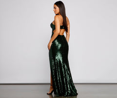 Autumn Sequin Stylish Mesh Mermaid Dress