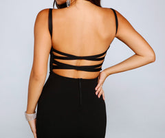 Presley Formal High Charming Slit A-Line Dress