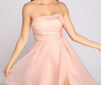 Zora Formal Stylish Strapless A-Line Dress