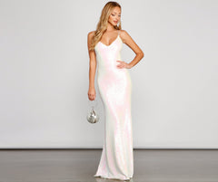 Irene Sequin Floor-Length Formal Dress - Lady Occasions