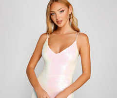 Irene Sequin Stylish Floor-Length Formal Dress