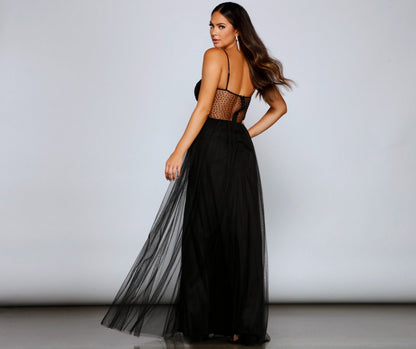 Zoya Mesh Stylish Tulle Bustier Dress