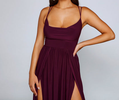 Fleur Formal Double Charming High Slit Dress