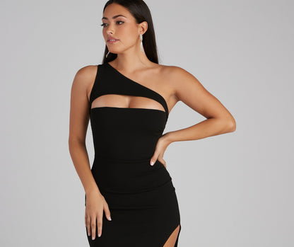 Mayven One Shoulder Charming Cutout Slit Formal Dress