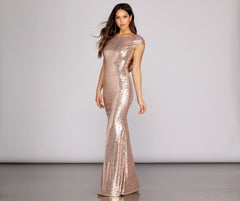 Sivan Glam Stylish Sequin Dress