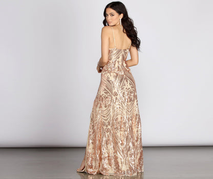 Nia Sequin Stylish Scroll Dress