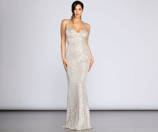 Teagan Sequin Gown - Lady Occasions