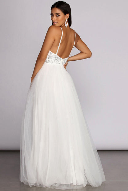 Graciela Heat Stylish Stone Tulle Gown