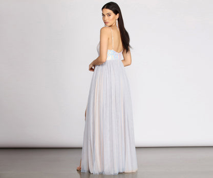 Nicolette Sequin Stylish & Tulle Dress