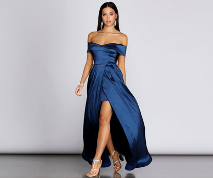 Megan Taffeta Off Charming The Shoulder Ball Gown