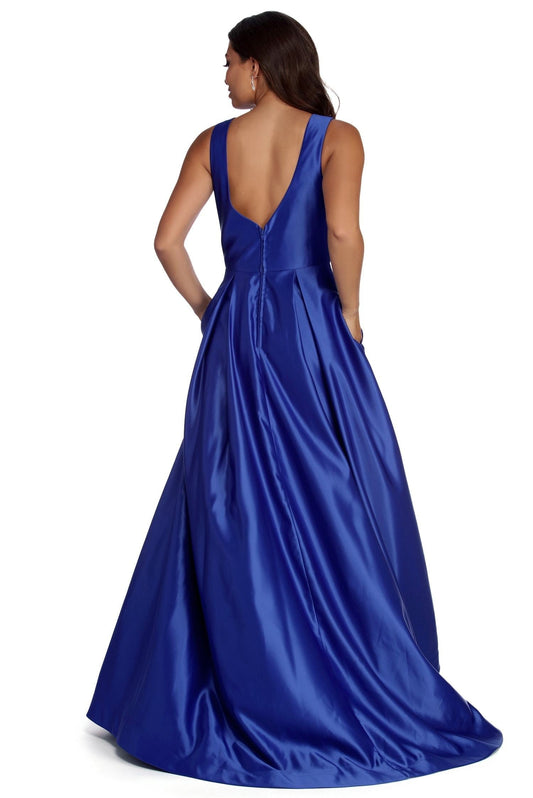 Nadia Satin Stylish Ball Gown Dress