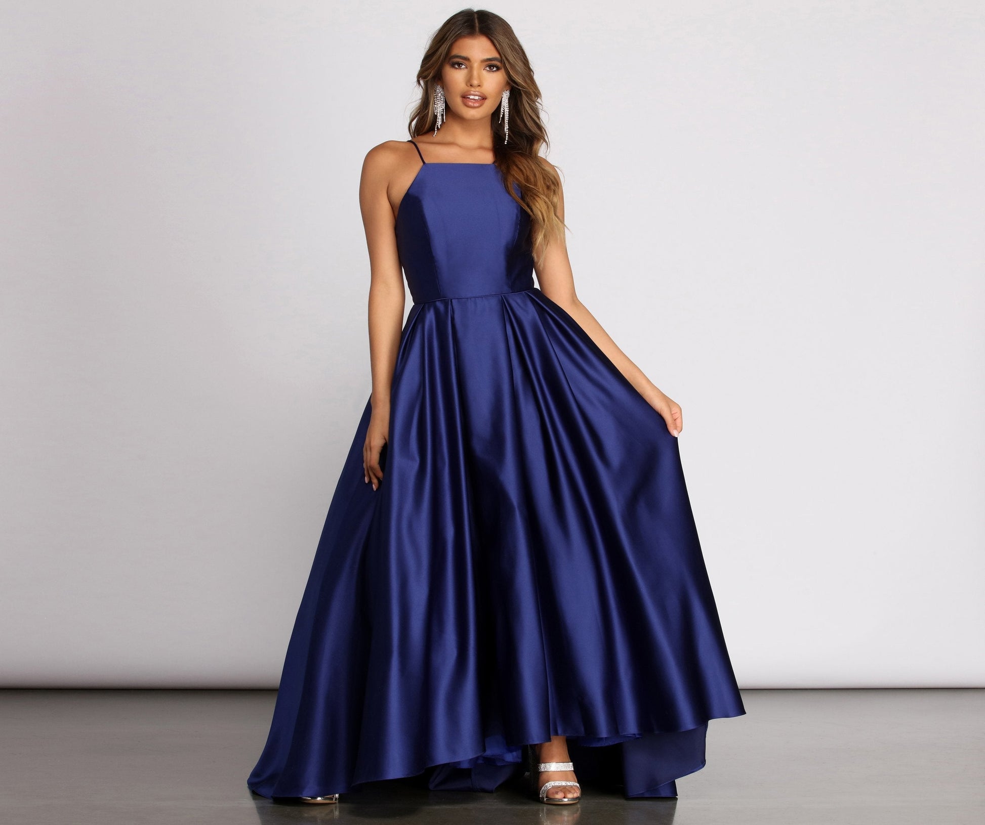 Harper Formal Satin Ball Gown - Lady Occasions