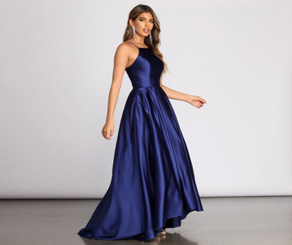 Harper Formal Stylish Satin Ball Gown