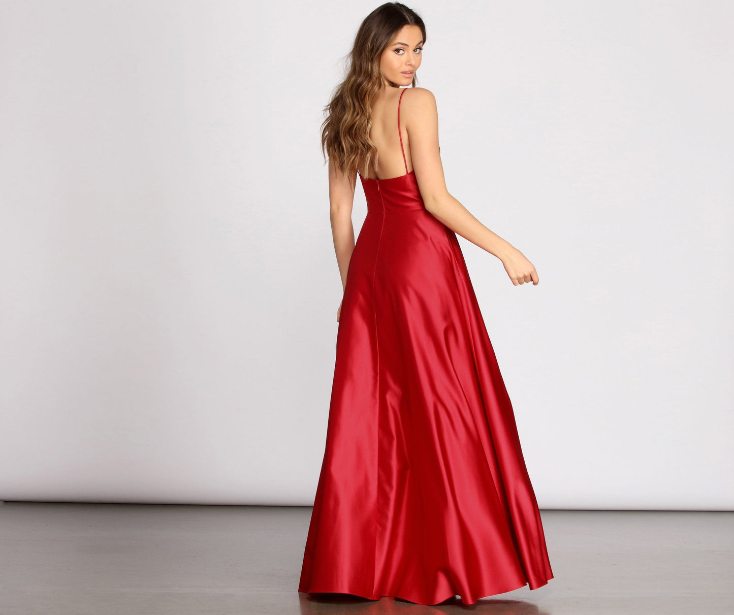 Mary-Kate Satin Stylish Ball Gown