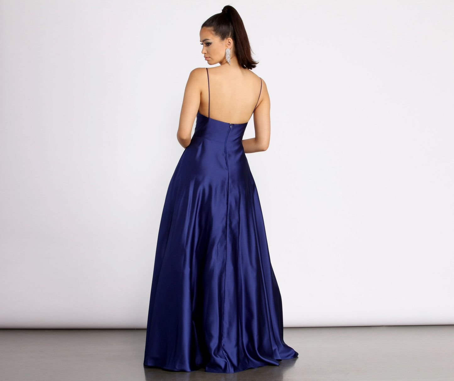 Mary-Kate Satin Stylish Ball Gown