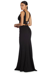 Roxanna Formal Lattice Charming Two Piece Dress