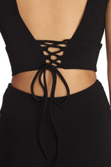 Roxanna Formal Lattice Charming Two Piece Dress