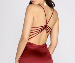 Fuego Satin Stylish Mini Dress