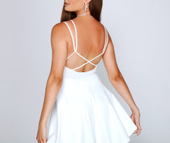 Flirty And Frilly Charming Pleated Skater Dress