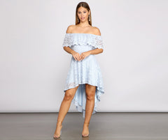 Loving Lace High Charming Low Skater Dress