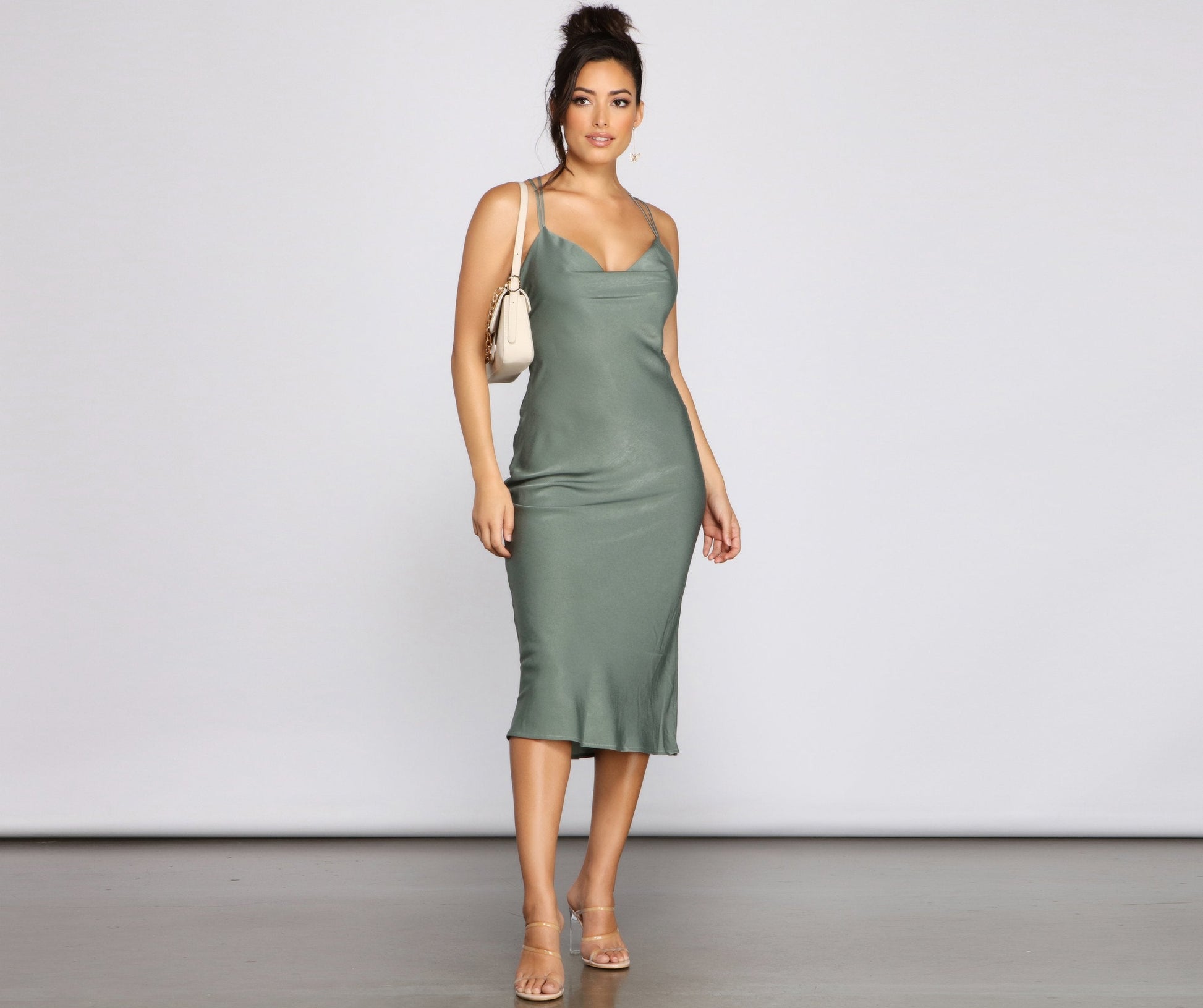 Forever Chic Satin Midi Dress - Lady Occasions