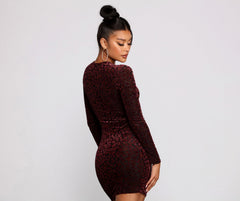 Heart Of Glam Charming Long Sleeve Mini Dress