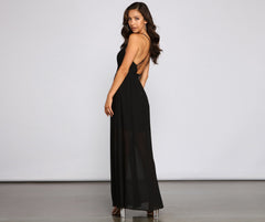 Effortless Beauty Stylish Chiffon Maxi Dress
