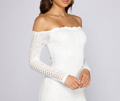 Sweet And Stylish Charming Off-The-Shoulder Mini Dress