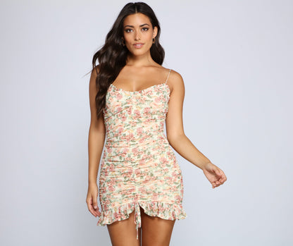 Dreamy And Chic Floral Mini Dress - Lady Occasions