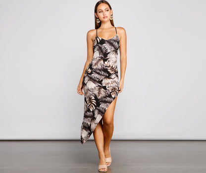 Tropical Dream Asymmetrical Maxi Dress - Lady Occasions